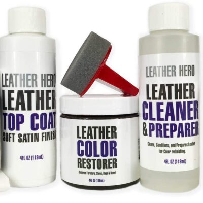 Leather Hero Matte Top Coat 4oz Leather Sealant Finish Color