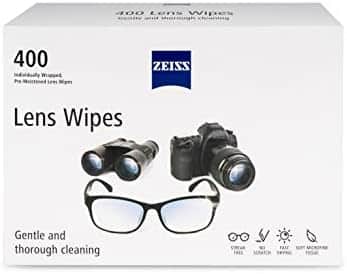 ZEISS Pre-Moistened Alcohol Wipes, Glasses Cleaner, 400 Count