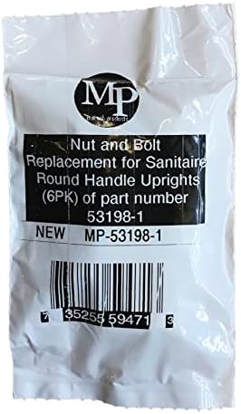 53198-1 Nut and Bolt Replacement for Eureka and Sanitaire Upright Vacuum Cleaner Round Handle, Durable Threaded Fitting NPT - Vacuum Replacement Parts - Chrome-Plated Steel (6 Pack) - Image 2